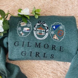 Girlmore Girls Embroidered Sweatshirt, Fall Girls Coquette Crewneck, Cozy Vibes Crewneck, Fall Shirt