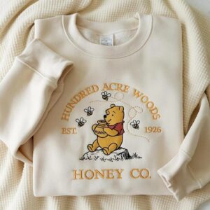 Embroidered Winnie the Pooh Sweatshirt, Winnie Pooh Sweater, Pooh Bear Sweatshirt