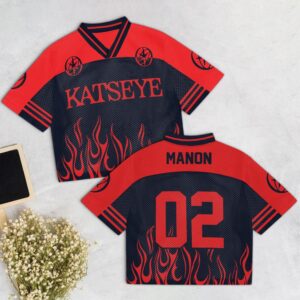 KATSEYE The Beautiful Chaos Tour Mixed Mesh Jersey, Custom Name