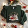 Mickey Minnie Sleigh Ride Shirt, Embroidered Holiday Sweater, Disney Family Sweatshirt, Disney Main Street Xmas Shirt