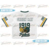 Green Bay Croptop Mesh Football, Retro Green Bay Game Day Croptop Mesh Football