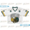 Green Bay Croptop Mesh Football, Retro Green Bay Game Day Croptop Mesh Football