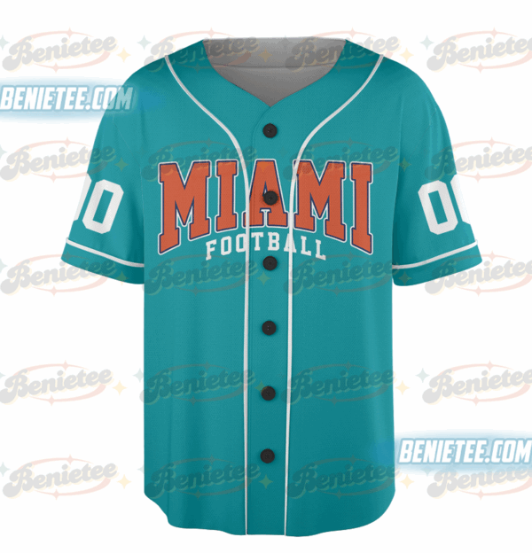 Miami Dolphins Team Baseball Jersey, Game Day Baseball Jersey