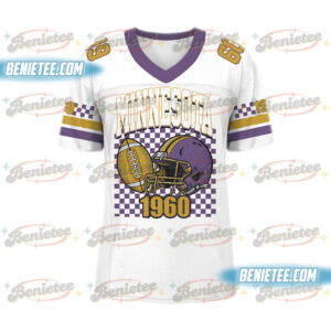Minnesota Football Jersey, Retro Sports Game Day Football Jersey