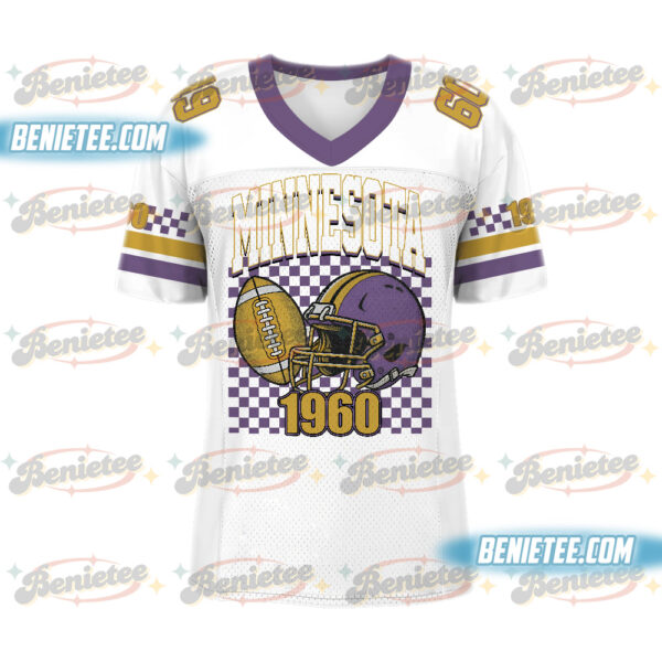 Minnesota Football Jersey, Retro Sports Game Day Football Jersey