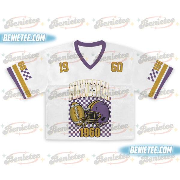 Minnesota Croptop Mesh Football, Retro Sports Game Day Croptop Mesh Football