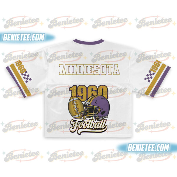 Minnesota Croptop Mesh Football, Retro Sports Game Day Croptop Mesh Football