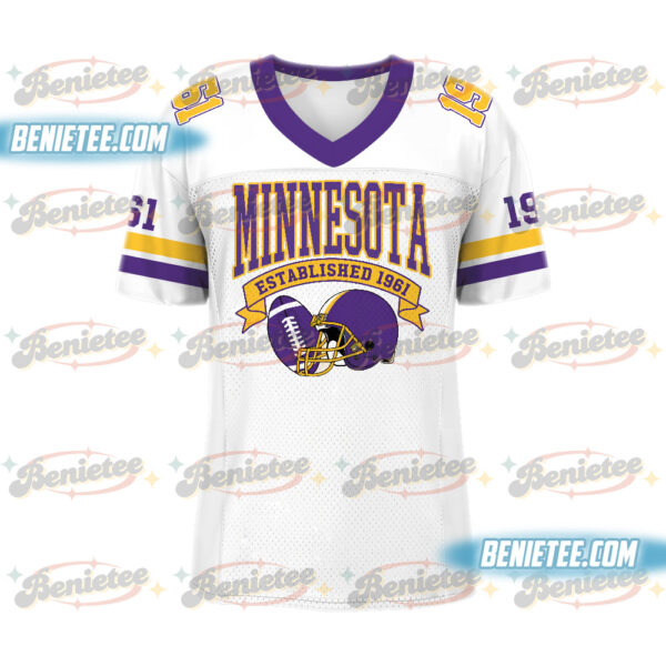 Minnesota American Football Jersey, Retro Vikes Game Day Football Jersey
