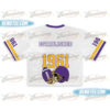 Minnesota American Croptop Mesh Football, Retro Vikes Game Day Croptop Mesh Football