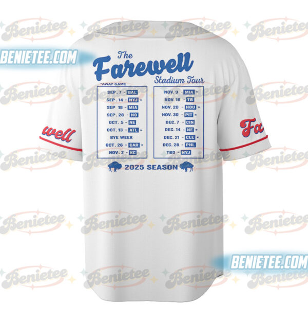 The Farewell Stadium Tour 2025 Season Baseball Jersey