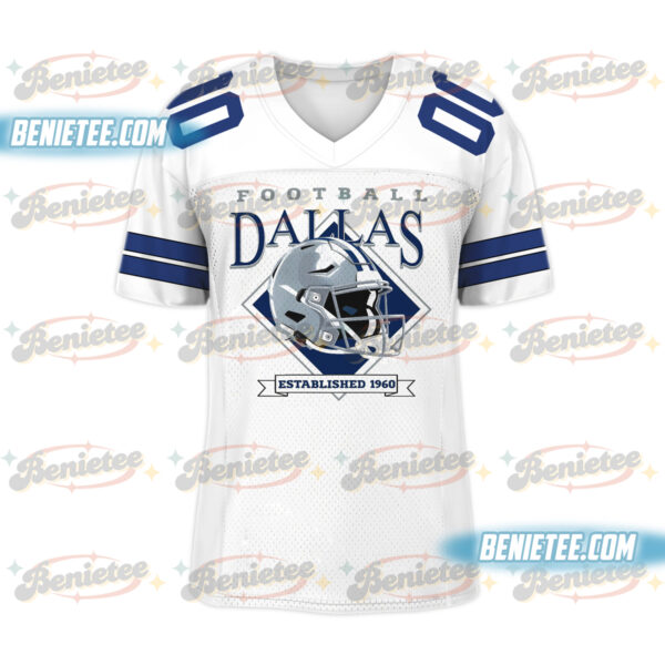Dallas Cowboys Football Jersey, Vintage Retro Cowboys Football Jersey