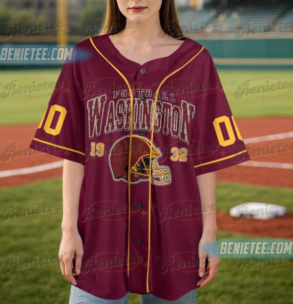 Washington Commanders Baseball Jersey, Game Day Baseball Jersey