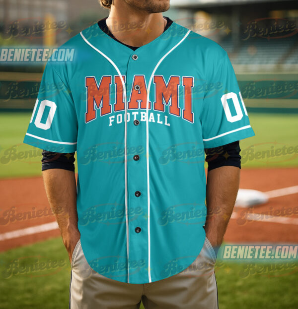 Miami Dolphins Team Baseball Jersey, Game Day Baseball Jersey