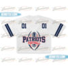 90s Style New England Crotop Mesh Football, Game Day Crotop Mesh Football