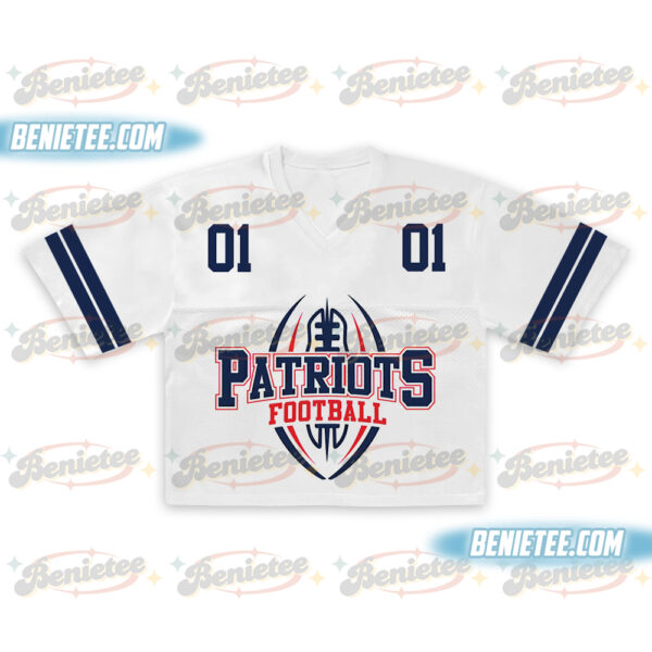 90s Style New England Crotop Mesh Football, Game Day Crotop Mesh Football