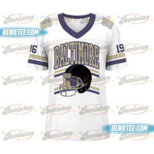 Baltimore Football Jersey, Retro Baltimore Game Day Football Jersey
