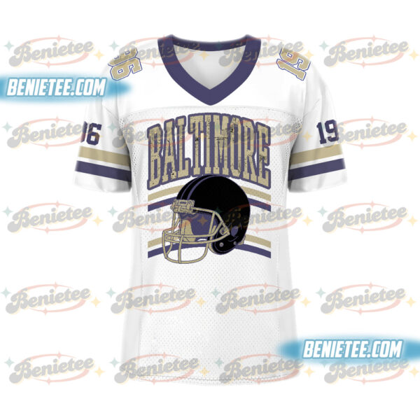 Baltimore Football Jersey, Retro Baltimore Game Day Football Jersey