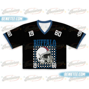 Buffalo Game Day Croptop Mesh Football, Bills Game Day Croptop Mesh Football