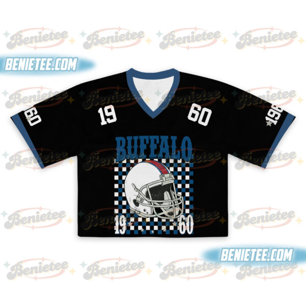 Buffalo Game Day Croptop Mesh Football, Bills Game Day Croptop Mesh Football