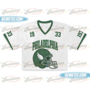 Philadelphia Game Day Croptop Mesh Football, Retro Clipart Croptop Mesh Football