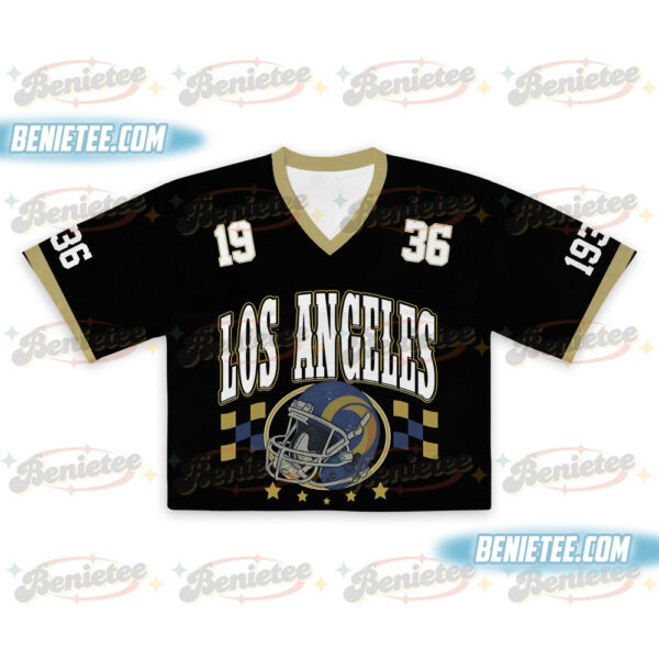 Los Angeles Game Day Croptop Mesh Football, Los Angeles Football Fan Gifts Croptop Mesh Football