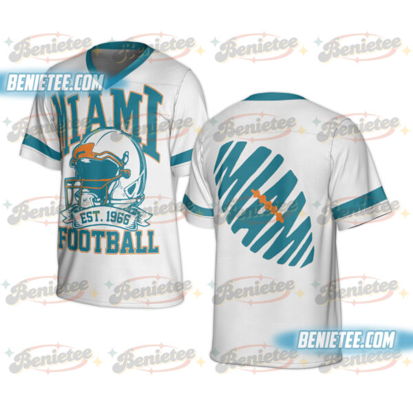 90s Retro Style Miami Football Jersey, Miami Game Day Football Jersey