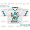 90s Retro Style Miami Croptop Mesh Football, Miami Game Day Croptop Mesh Football
