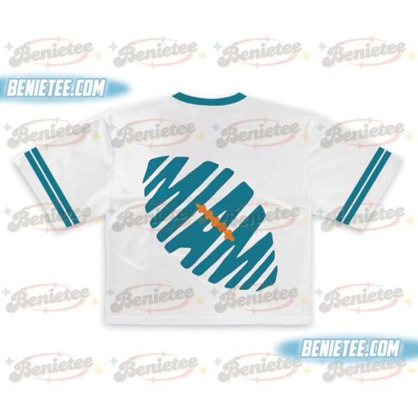 90s Retro Style Miami Croptop Mesh Football, Miami Game Day Croptop Mesh Football