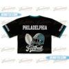 Philadelphia Croptop Mesh Football, Retro Philadelphia Game Day Croptop Mesh Football