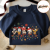 Embroidered Disney Christmas Lights Mickey And Friends Sweatshirt, Disney Christmas Embroidered Sweatshirt, Disney Christmas Matching Shirt
