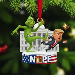 Funny Trump Ornament, The Grinch Ornament, Merry Grinchmas Ornament, Green Monster Couple Christmas Ornament, Green Couple Ornament Anniversary Gift