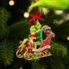 The Grinch Ornament, Merry Grinchmas Ornament, Funny Grinch Monster Ornament, Personalized Green Monster Couple Christmas