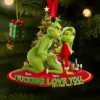 The Grinch Ornament, Merry Grinchmas Ornament, Funny Grinch Monster Ornament, Personalized Green Monster Couple Christmas