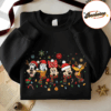 Embroidered Disney Christmas Lights Mickey And Friends Sweatshirt, Disney Christmas Embroidered Sweatshirt, Disney Christmas Matching Shirt