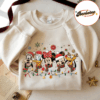 Embroidered Disney Christmas Lights Mickey And Friends Sweatshirt, Disney Christmas Embroidered Sweatshirt, Disney Christmas Matching Shirt