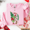 Embroidered Merry Christmas Grinch Sweatshirt, Funny Christmas Embroidered Sweater