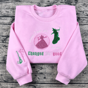 Elphaba And Glinda Embroidered Sweatshirt, Bestie Gifts, Wicked For Good, Shiz University, Defying Gravity