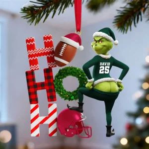 The Grinch Ornament, Merry Grinchmas Ornament, Green Monster Couple Christmas Ornament, Green Couple Ornament Anniversary Gift