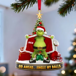 The Grinch Ornament, Merry Grinchmas Ornament, Green Monster Couple Christmas Ornament, Green Couple Ornament Anniversary Gift