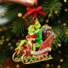The Grinch Ornament, Merry Grinchmas Ornament, Funny Grinch Monster Ornament, Personalized Green Monster Couple Christmas