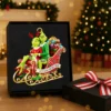 The Grinch Ornament, Merry Grinchmas Ornament, Funny Grinch Monster Ornament, Personalized Green Monster Couple Christmas