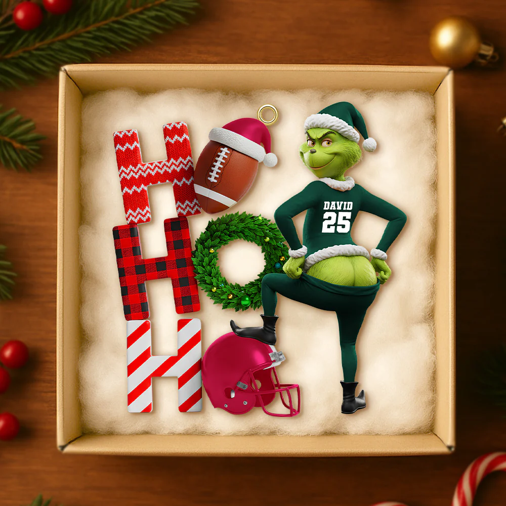 The Grinch Ornament, Merry Grinchmas Ornament, Green Monster Couple Christmas Ornament, Green Couple Ornament Anniversary Gift