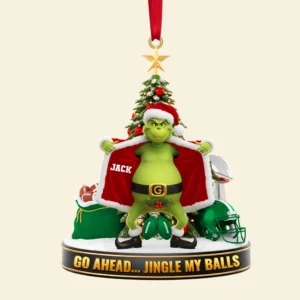 The Grinch Ornament, Merry Grinchmas Ornament, Green Monster Couple Christmas Ornament, Green Couple Ornament Anniversary Gift