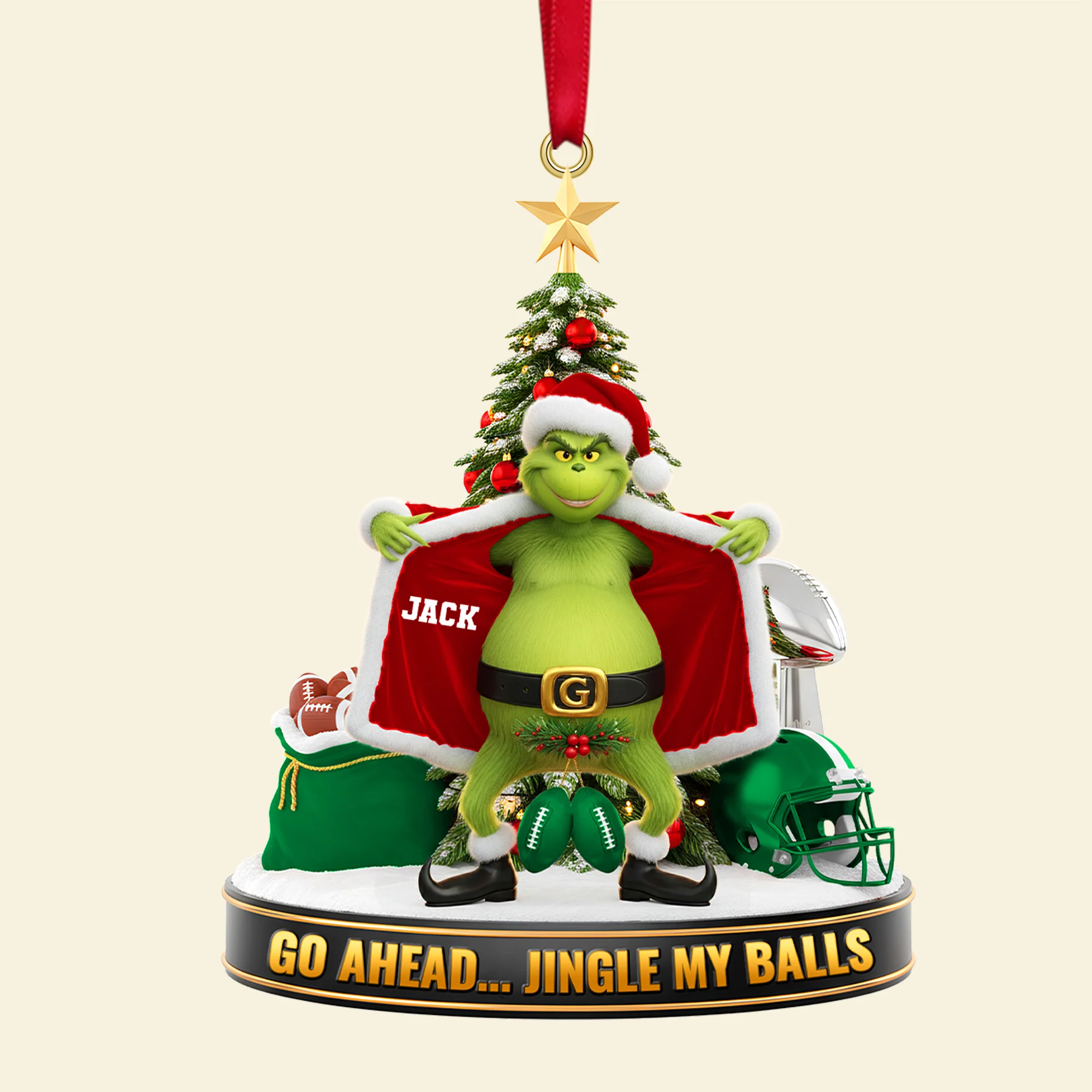 The Grinch Ornament, Merry Grinchmas Ornament, Green Monster Couple Christmas Ornament, Green Couple Ornament Anniversary Gift