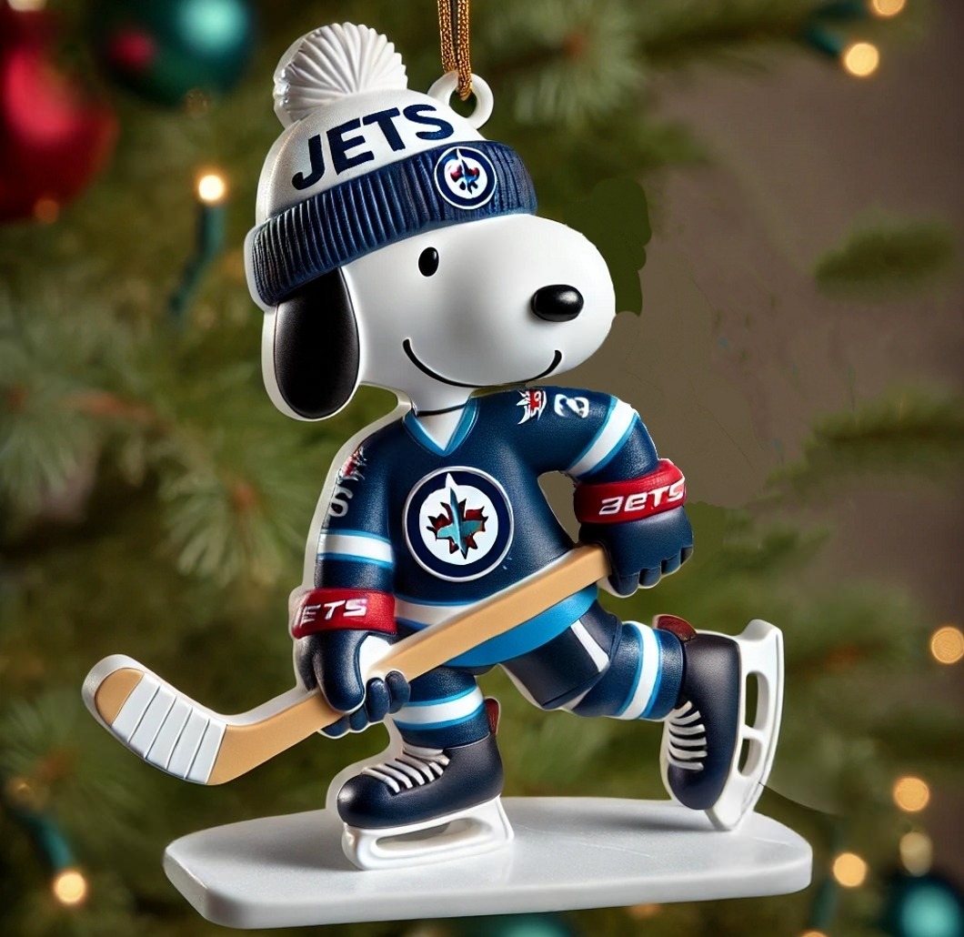 Winnipeg Jets Hockey Snoopy Ornament