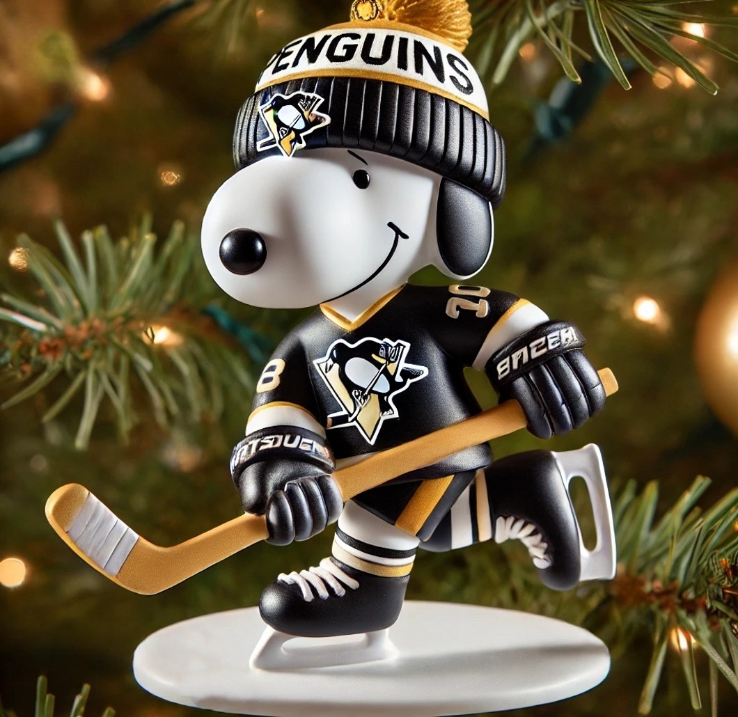 Pittsburgh Penguins Hockey Snoopy Ornament