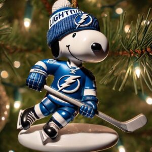 Tampa Bay Lightning Hockey Snoopy Ornament