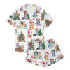 Bluey Christmas Satin Pajamas Short Set For Women