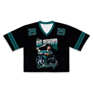 Cal Raleigh The Big Dumper Oversized Bootleg Mariners Croptop Football Jersey