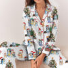 Bluey Christmas Satin Pajamas Long Set For Women